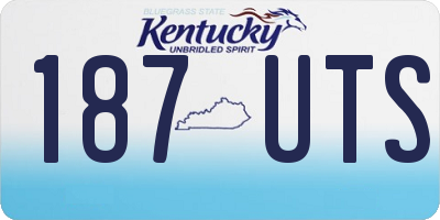 KY license plate 187UTS