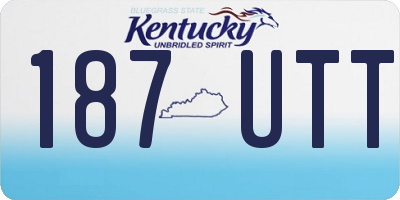 KY license plate 187UTT