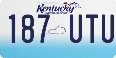 KY license plate 187UTU