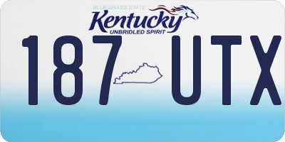 KY license plate 187UTX