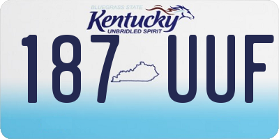 KY license plate 187UUF