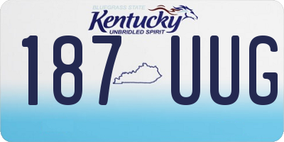 KY license plate 187UUG