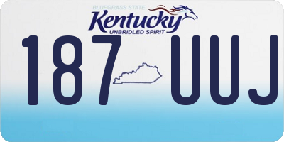 KY license plate 187UUJ