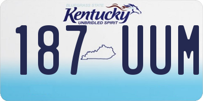 KY license plate 187UUM