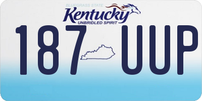 KY license plate 187UUP