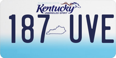 KY license plate 187UVE