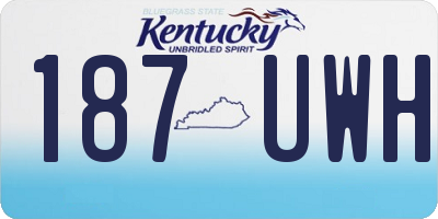 KY license plate 187UWH