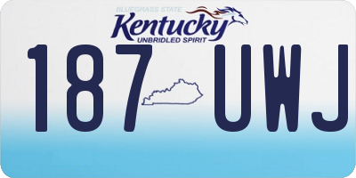 KY license plate 187UWJ