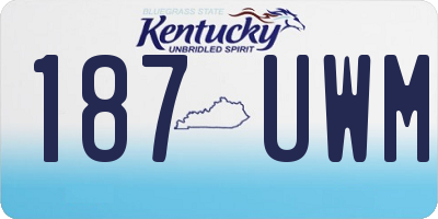 KY license plate 187UWM