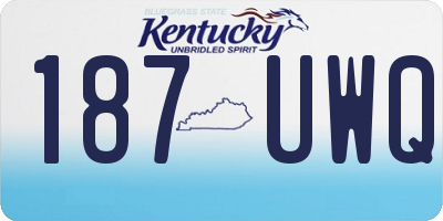 KY license plate 187UWQ