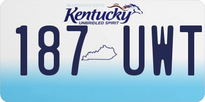 KY license plate 187UWT