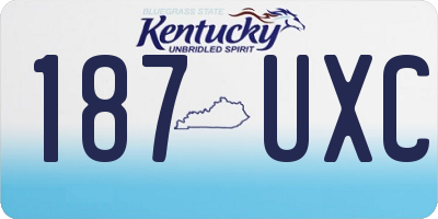 KY license plate 187UXC