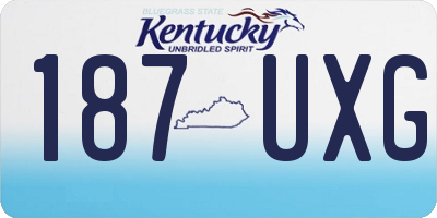 KY license plate 187UXG