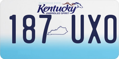 KY license plate 187UXO