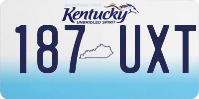 KY license plate 187UXT