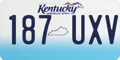 KY license plate 187UXV