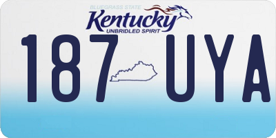 KY license plate 187UYA