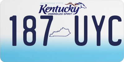 KY license plate 187UYC