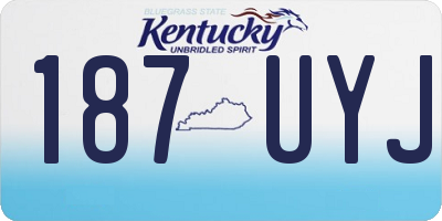 KY license plate 187UYJ