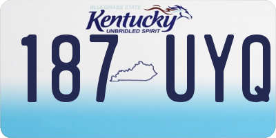 KY license plate 187UYQ