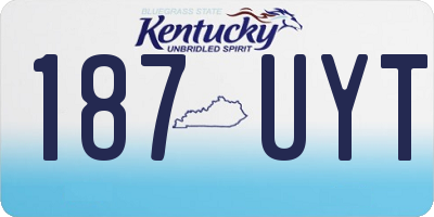 KY license plate 187UYT