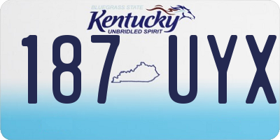 KY license plate 187UYX
