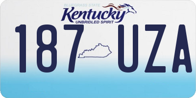 KY license plate 187UZA