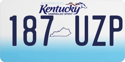 KY license plate 187UZP