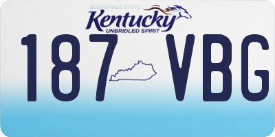 KY license plate 187VBG