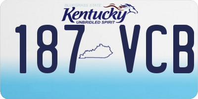 KY license plate 187VCB
