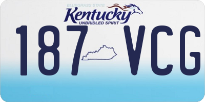 KY license plate 187VCG