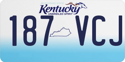 KY license plate 187VCJ