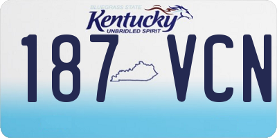KY license plate 187VCN