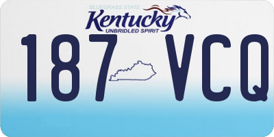 KY license plate 187VCQ