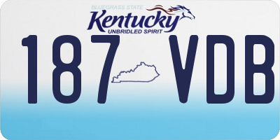 KY license plate 187VDB