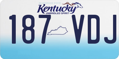 KY license plate 187VDJ