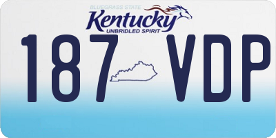 KY license plate 187VDP