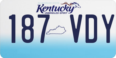 KY license plate 187VDY
