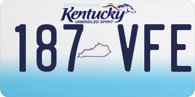 KY license plate 187VFE