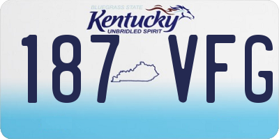 KY license plate 187VFG