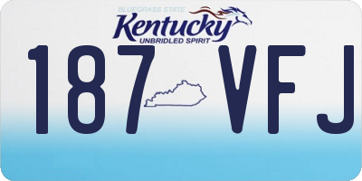 KY license plate 187VFJ