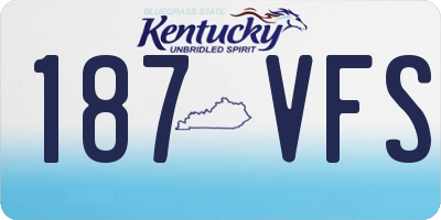 KY license plate 187VFS