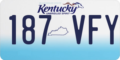 KY license plate 187VFY
