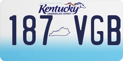 KY license plate 187VGB