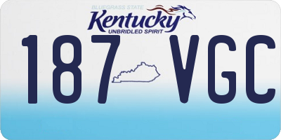 KY license plate 187VGC
