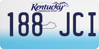 KY license plate 188JCI