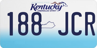 KY license plate 188JCR