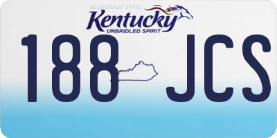 KY license plate 188JCS