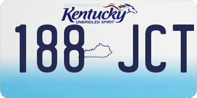 KY license plate 188JCT