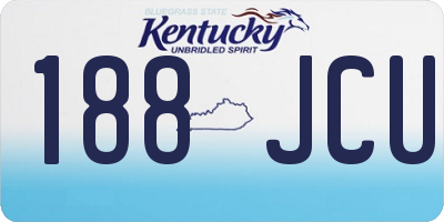 KY license plate 188JCU
